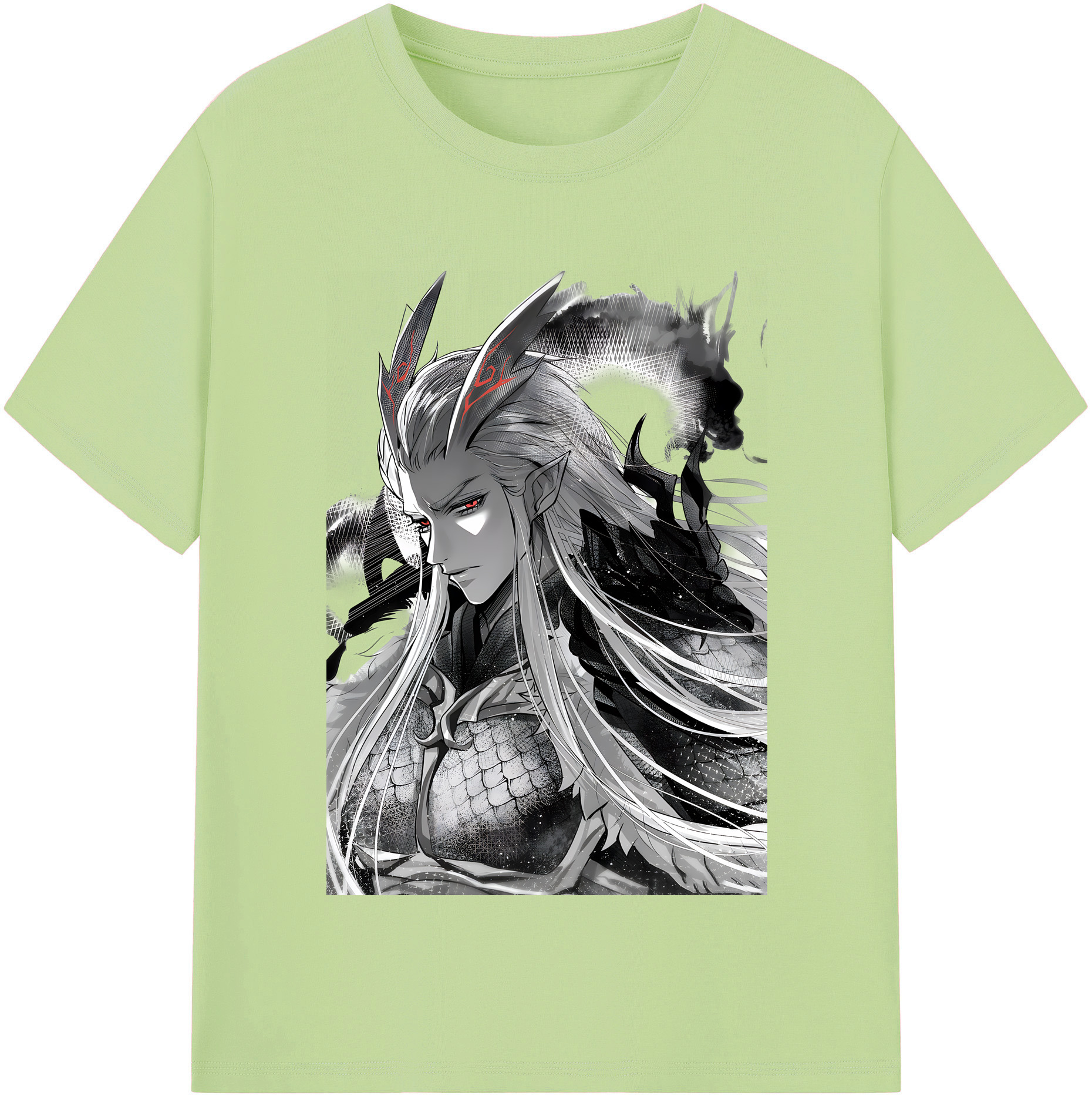 （画像用） Ne Zha 2 ナタ 魔童の大暴れ 綿100％半袖Tシャツ（フロントプリント）